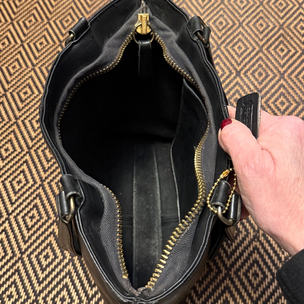 Vintage Coach Kisslock Skinny Tote GLUE IN REGISTRATION 9546 9450 9545 black NYC - Picture 9 of 14